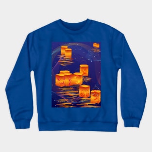 Beauty of floating lanterns Crewneck Sweatshirt
